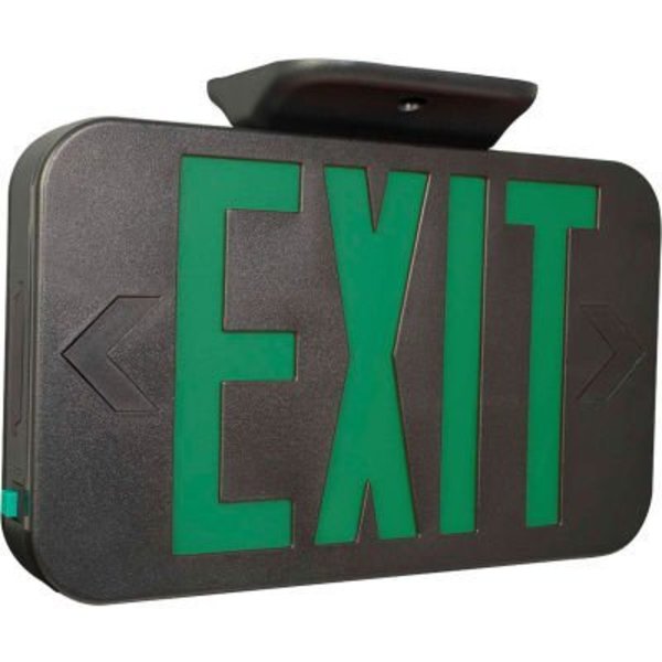 Hubbell Lighting Hubbell CEGB LED Exit Sign, Black, Green Letters w/ Ni-Cad Battery CEGB
